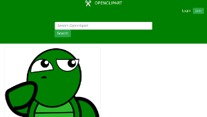 openclipart圖庫：Turtle-Thinking