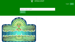 openclipart圖庫：Royal Peacock Girl Border