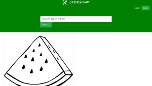 openclipart圖庫：Simple Fruit Watermelon