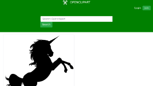 openclipart圖庫：Unicorn Silhouette 2
