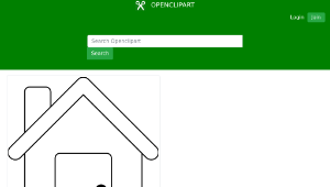 openclipart圖庫：House Line Art-資源代表圖