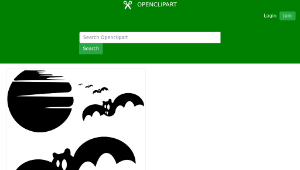 openclipart圖庫：Halloween - bats silhouette縮圖