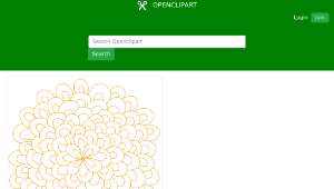 openclipart圖庫：Rosette Flower Clipart縮圖