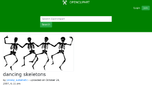 openclipart圖庫：dancing skeletons縮圖