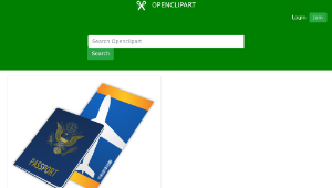 openclipart圖庫：Passport and Ticket縮圖