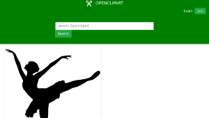 openclipart圖庫：Graceful Ballerina Silhouette