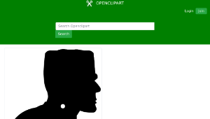 openclipart圖庫：Frankenstein Monster Silhouette Profile Dingbat縮圖