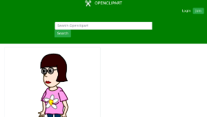 openclipart圖庫：Comic characters: Girl縮圖