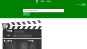 openclipart圖庫：Motion Picture Film Slate Clapper縮圖