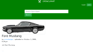 openclipart圖庫：Ford Mustang