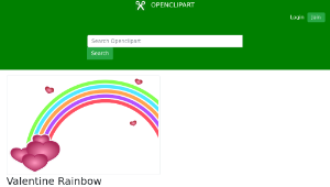 openclipart圖庫：Valentine Rainbow