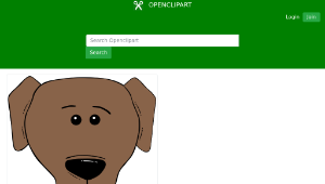 openclipart圖庫：Dog Face Cartoon - World Label縮圖