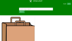 openclipart圖庫：Paper Shopping Bag