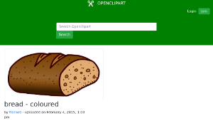 openclipart圖庫：bread - coloured