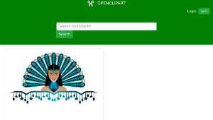 openclipart圖庫：Peacock Girl Border-資源代表圖