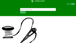 openclipart圖庫：Thread and needle縮圖