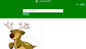 openclipart圖庫：Flying Reindeer