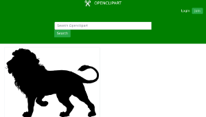 openclipart圖庫：Lion Outline