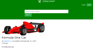 openclipart圖庫：Formula One Car-資源代表圖