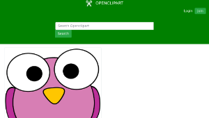 openclipart圖庫：Pink googley-eye bird