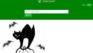 openclipart圖庫：Architetto Gatto nero (Black Cat Halloween)