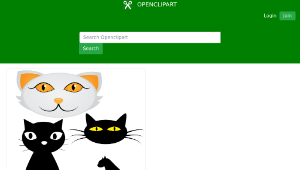 openclipart圖庫：Collection of cat illustrations-資源代表圖