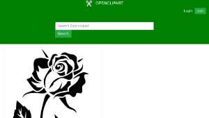 openclipart圖庫：Rose Silhouette縮圖