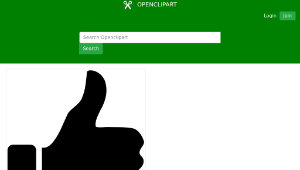 openclipart圖庫：Thumbs-Up Silhouette Cleaned Up-資源代表圖