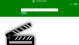 openclipart圖庫：Movie clapper Board縮圖