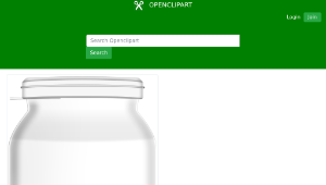 openclipart圖庫：Empty glass jar縮圖