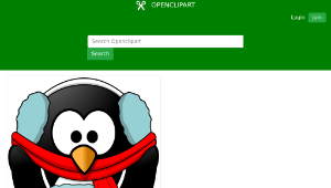 openclipart圖庫：Freezin' Penguin-資源代表圖