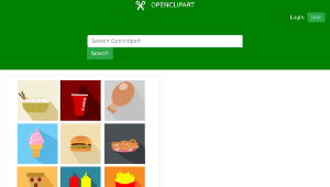 openclipart圖庫：Fast Food Long Shadow Icons-資源代表圖