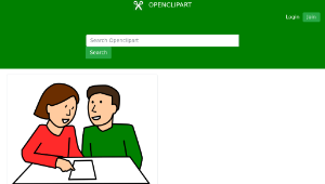 openclipart圖庫：Students partner work-資源代表圖