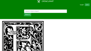 openclipart圖庫：William Morris Letter E縮圖