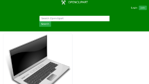 openclipart圖庫：A gray laptop縮圖