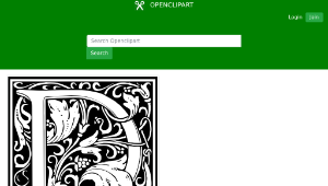 openclipart圖庫：William Morris Letter D縮圖