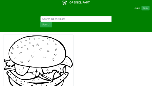 openclipart圖庫：Fast Food, Lunch-Dinner, Chicken Burger-資源代表圖
