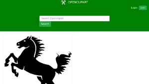 openclipart圖庫：Horse Silhouette縮圖