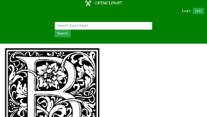 openclipart圖庫：William Morris Letter B縮圖
