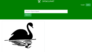 openclipart圖庫：Black Swan Silhouette-資源代表圖