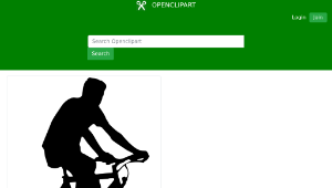 openclipart圖庫：bicyclist silhouette縮圖