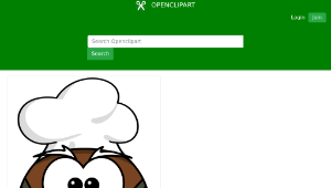 openclipart圖庫：Owl with sausage縮圖