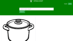 openclipart圖庫：cooking pot - lineart-資源代表圖