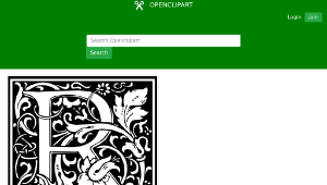 openclipart圖庫：William Morris Letter R-資源代表圖