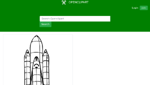 openclipart圖庫：space shuttle liftoff-資源代表圖