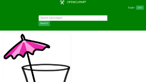 openclipart圖庫：Pink cocktail縮圖