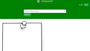openclipart圖庫：Note with thumbtack -資源代表圖