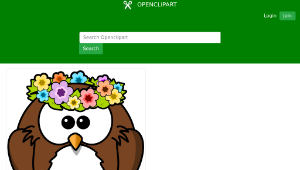 openclipart圖庫：Owl with garland-資源代表圖
