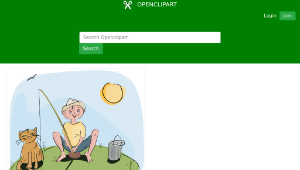 openclipart圖庫：boy and cat fishing-資源代表圖