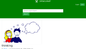 openclipart圖庫：thinking-資源代表圖